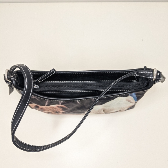 Y2K Black Vinyl Chihuahua Puppies/Rhinestones Preppy/Y2K Shoulder Bag - Picture 8 of 11